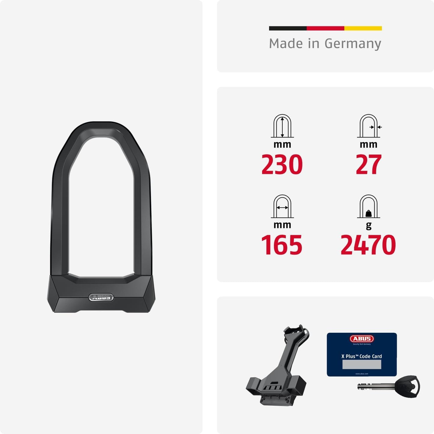 Abus GRANIT™ Super Extreme 2500/165HB230 + USH2500
