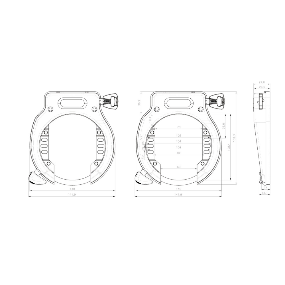 Abus "AMPARO 4650SL NR" black OE