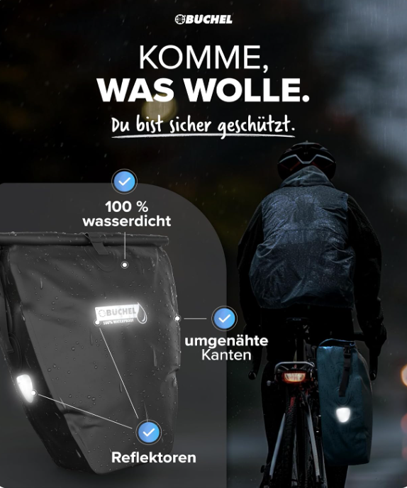 Büchel Gepäckträgertasche, einzeln - verschiedene Farben
