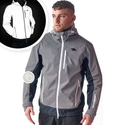 Valkental Vertex Jacket - Reflektierende Funktionsjacke für Herren - reflective grey