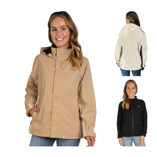 Valkental 3in1 Smart Jacket für Frauen - Beige ! X-MAX DEAL !