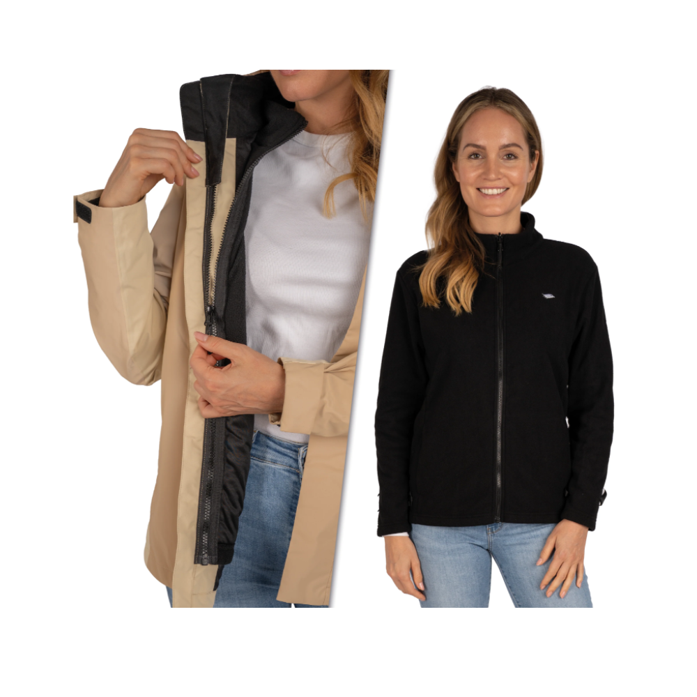 Valkental 3in1 Smart Jacket für Frauen - Beige ! X-MAX DEAL !