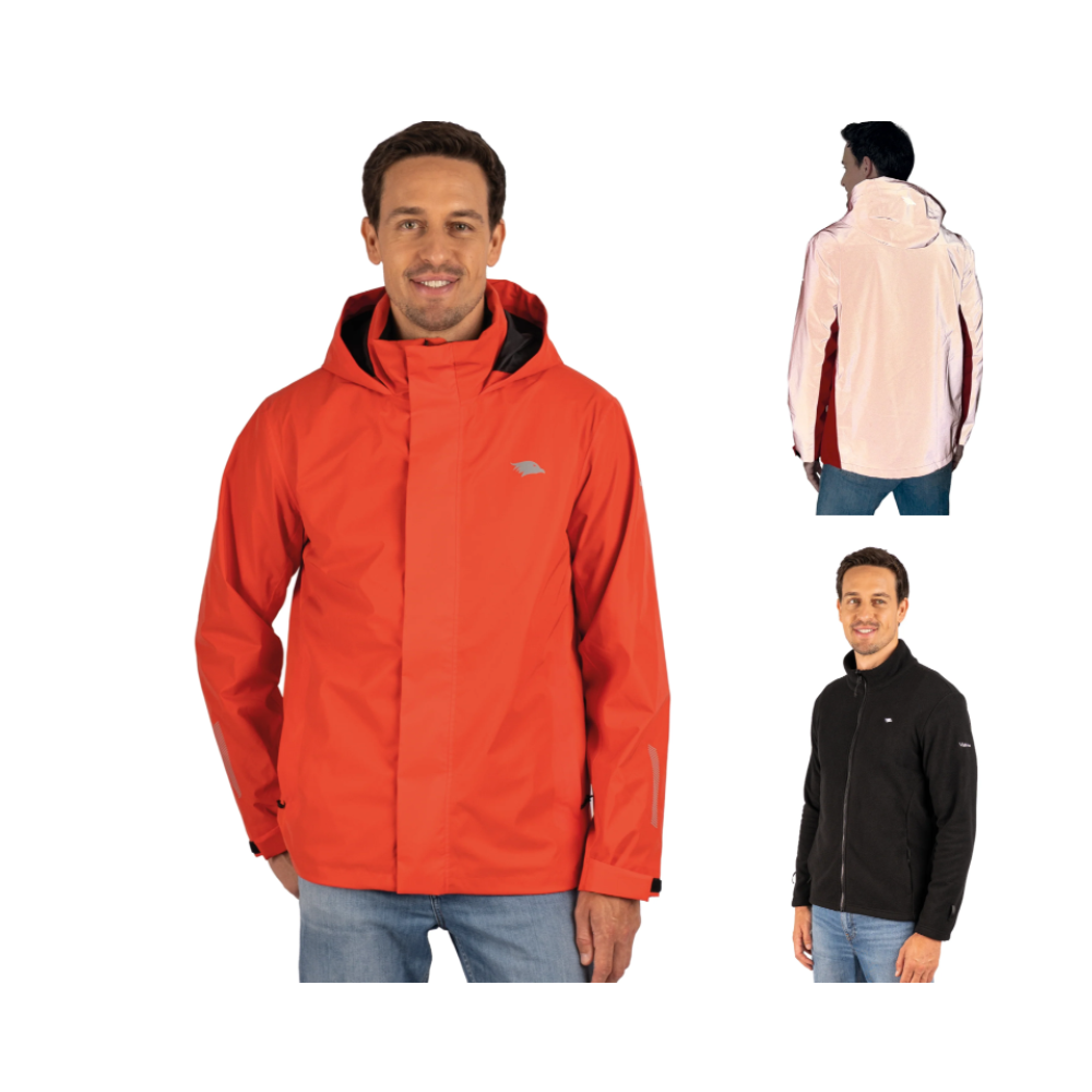 Valkental 3in1 Smart Jacket für Herren - Rot ! X-MAS DEAL !