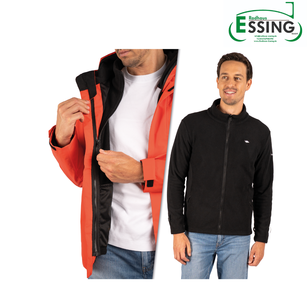 Valkental 3in1 Smart Jacket für Herren - Rot