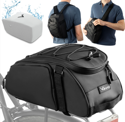 Valkental Trunk Bag - Aufliegende Gepäckträgertasche mit Rucksackfunktion