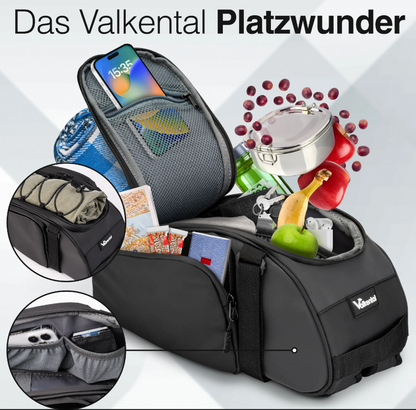 Valkental Trunk Bag - Aufliegende Gepäckträgertasche mit Rucksackfunktion