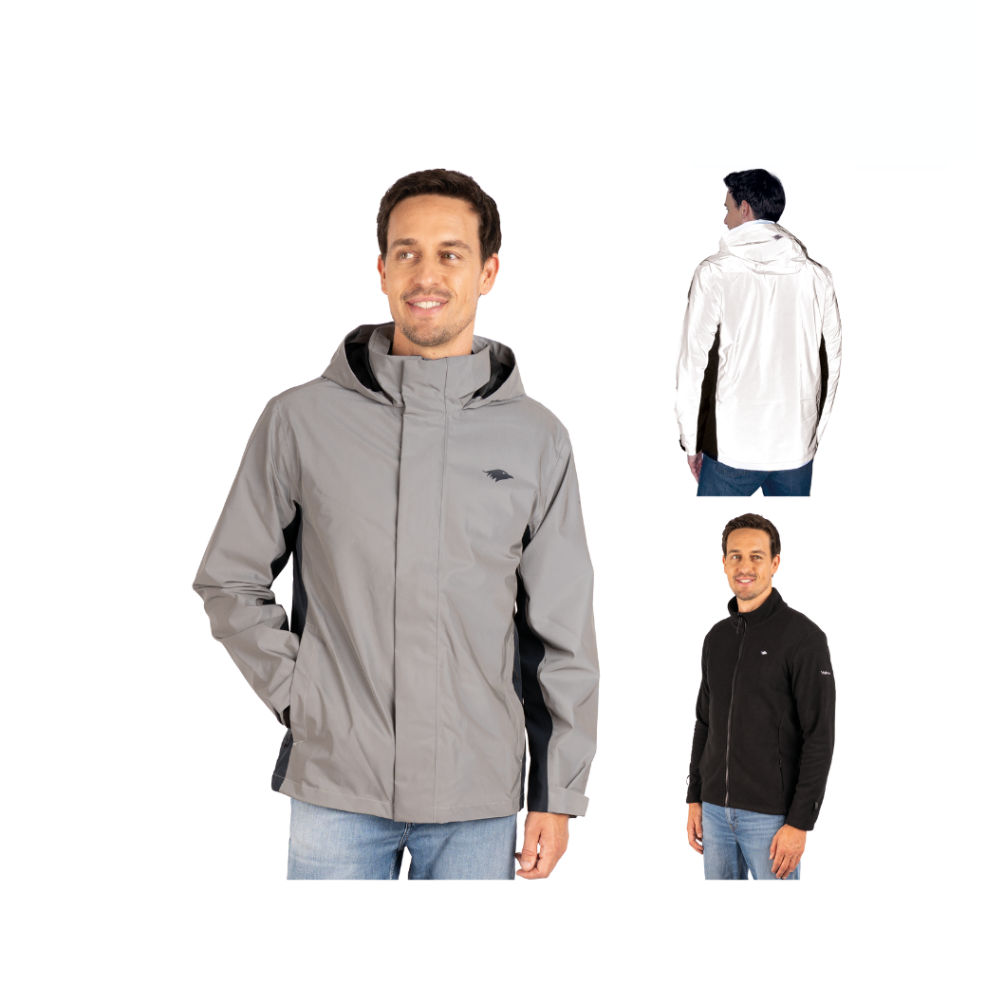 Valkental 3in1 Smart Jacket für Herren - Grau