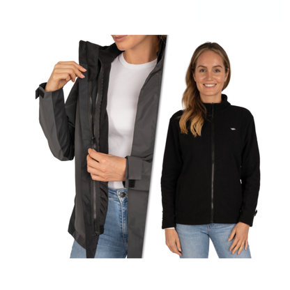 Valkental 3in1 Smart Jacket für Frauen - schwarz